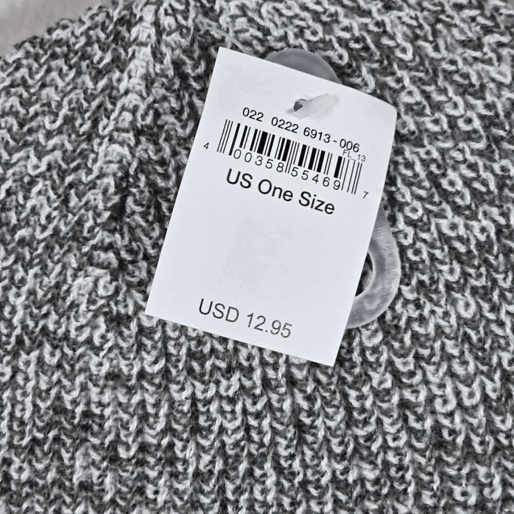 American Eagle Outfitters Mens Womens Knit Beanie Hat‎ Cap Black White One Size - Picture 3 of 6